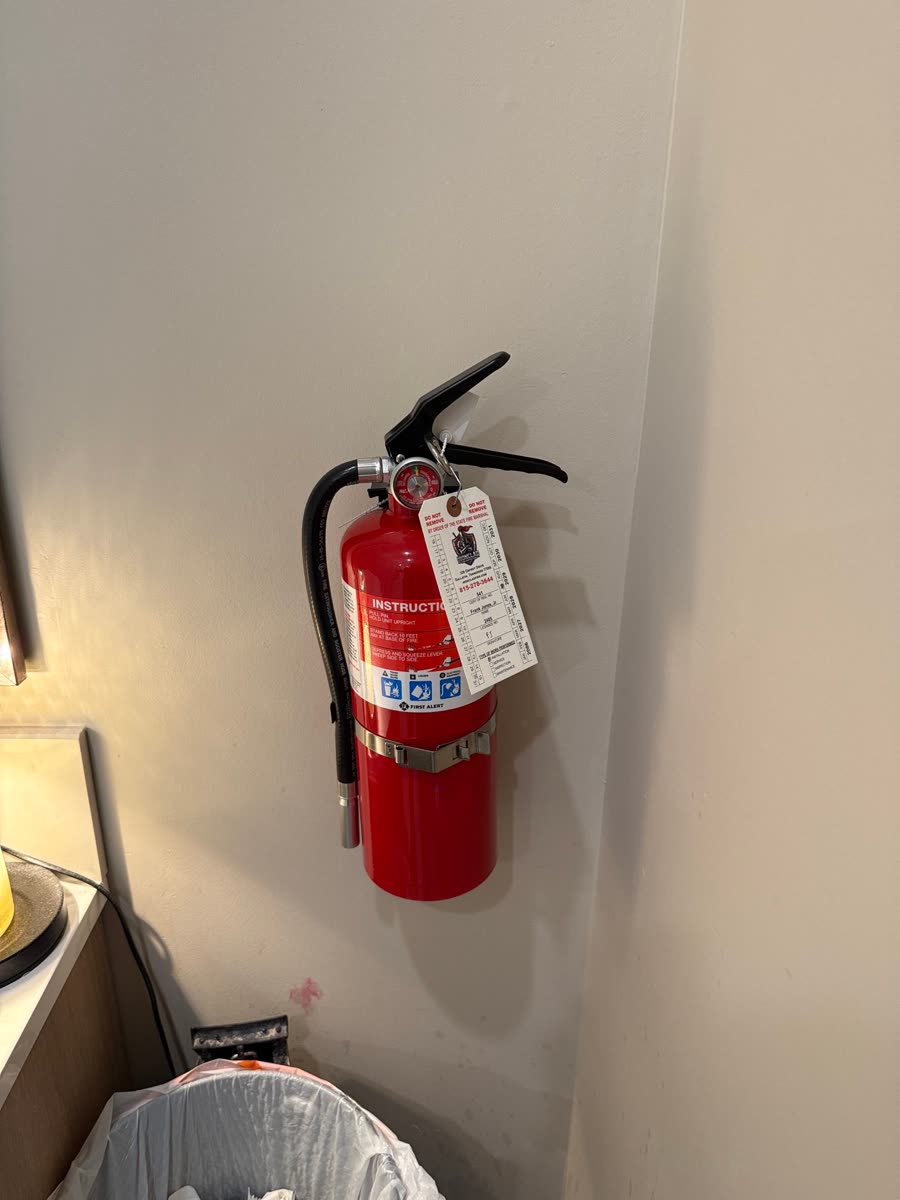 Noire The Nail Bar fire extinguisher job in Brentwood, TN